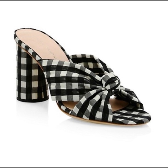 Loeffler Randall Shoes - LOEFFLER RANDALL 'LOUISA' BOW-EMBELLISHED GINGHAM MULES